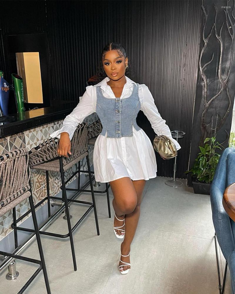 Work Dresses 2023 Casual Women Dress Skirt Set Jeans Vest And Color Patchwork Tracksuit Clothes For Outfit, Black
Work Dresses 2023 Casual Women Dress Skirt Set Jeans Vest And Color Patchwork Tracksuit Clothes For Outfit, Black