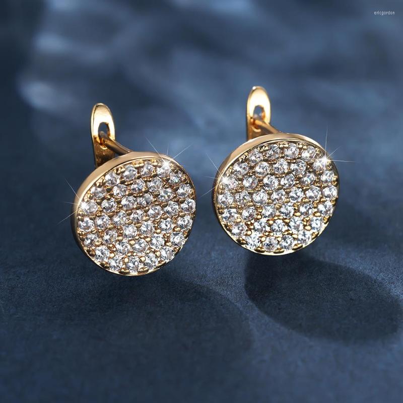 Hoop Earrings Female Luxury Full Zircon Round For Women Gold Color Small White Stone Bridal Wedding Ear Buckle Party Jewelry CZ
Hoop Earrings Female Luxury Full Zircon Round For Women Gold Color Small White Stone Bridal Wedding Ear Buckle Party Jewelry CZ