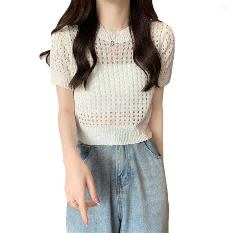 Women's Blouses Hollow Short Knit Tops Summer Bottoming Shirts Sleeve T-Shirt Thin Blouse Top Trendy Fashion Women Clothing Korean Tee, Green
Women's Blouses Hollow Short Knit Tops Summer Bottoming Shirts Sleeve T-Shirt Thin Blouse Top Trendy Fashion Women Clothing Korean Tee, Green