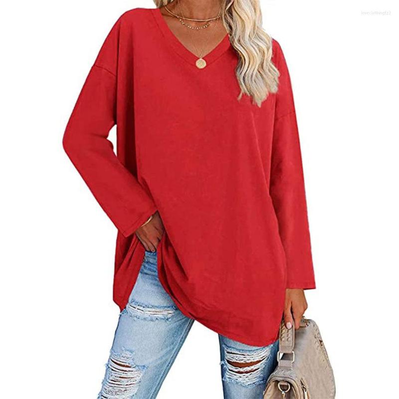 Women' T Shirts Oversized Tee Shirt Women Top V Neck Long Sleeve Casual Solid Loose Drop Shoulder Street Fall Clothes Ropa, Purple
Women' T Shirts Oversized Tee Shirt Women Top V Neck Long Sleeve Casual Solid Loose Drop Shoulder Street Fall Clothes Ropa, Purple