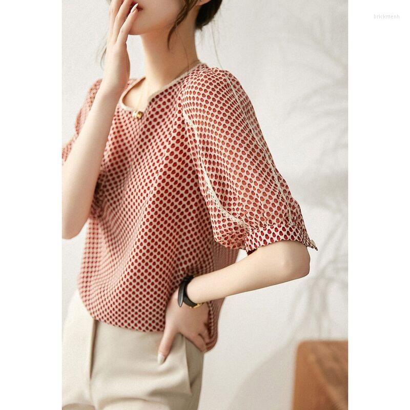 Women's Blouses Women Spring Summer Style Shirts Lady Casual Short Lantern Sleeve O-Neck Polka Dot Printed Blusas Tops ZZ1867, Red
Women's Blouses Women Spring Summer Style Shirts Lady Casual Short Lantern Sleeve O-Neck Polka Dot Printed Blusas Tops ZZ1867, Red