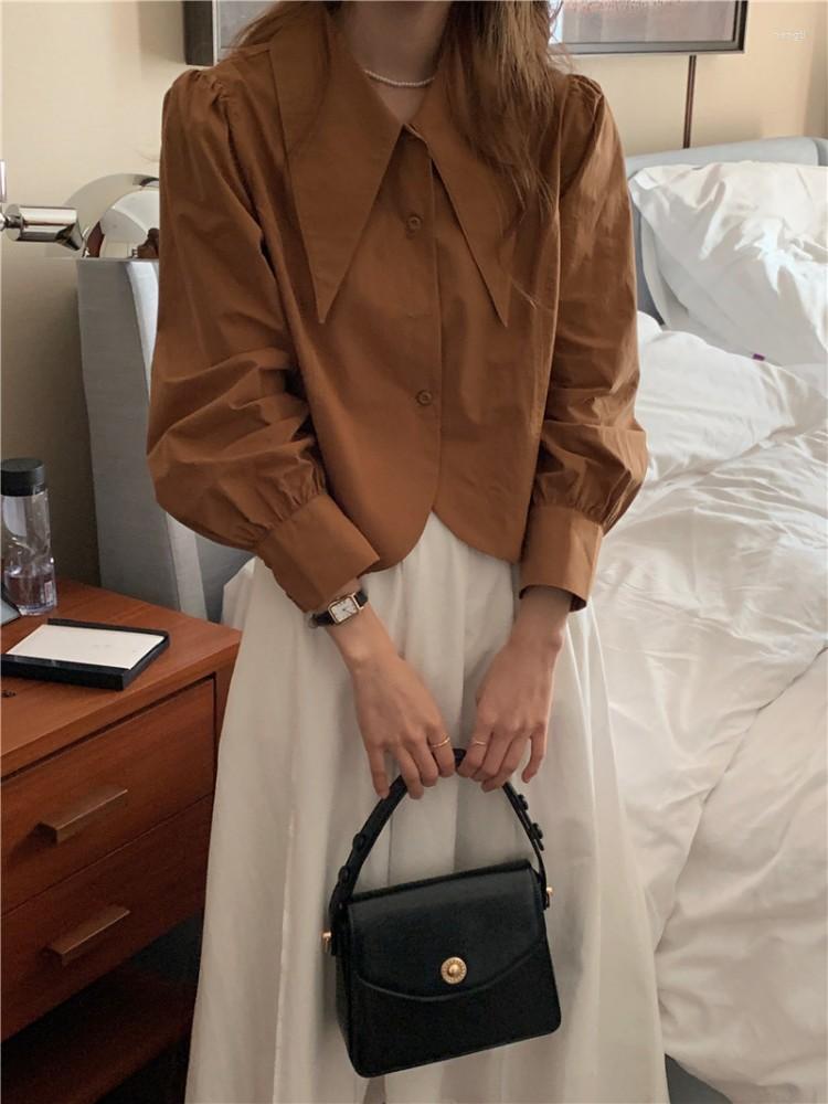 Women's Blouses 4Colors Spring Korean Chic Style Long Sleeve Blouse Womens Loose Shirt French Collar Tops 2023 Girls Outwear Coats(X2656), Green
Women's Blouses 4Colors Spring Korean Chic Style Long Sleeve Blouse Womens Loose Shirt French Collar Tops 2023 Girls Outwear Coats(X2656), Green