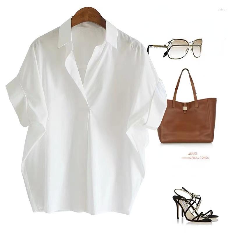 Women' Blouses 2023 Summer Korean Loose Versatile Cotton Top White Bat Sleeve Neck Shirt Female Women
Women' Blouses 2023 Summer Korean Loose Versatile Cotton Top White Bat Sleeve Neck Shirt Female Women