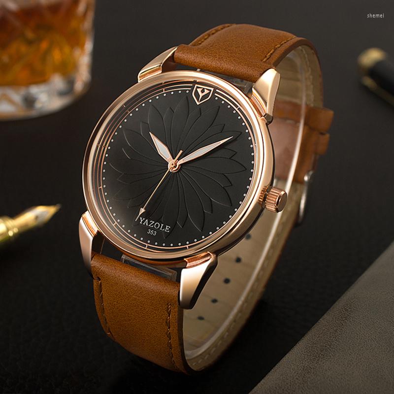 Wristwatches YAZOLE Top Brand Luminous Watch Men Fashion Men's Luxury Gold Watches Clock Erkek Kol Saati Relogio Masculino, Brown
Wristwatches YAZOLE Top Brand Luminous Watch Men Fashion Men's Luxury Gold Watches Clock Erkek Kol Saati Relogio Masculino, Brown