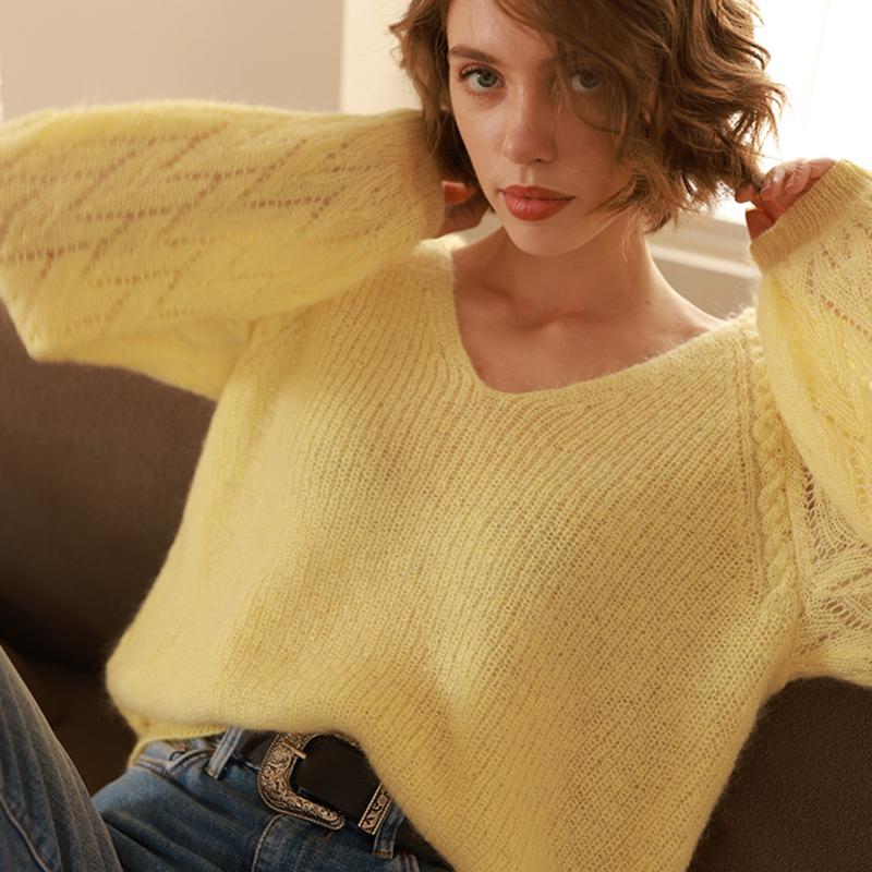 Women' Sweaters Solid Vintage Elegant Jumper Women Autumn Gentle Wind Chic V-neck Sweater Lantern Sleeve Hook Flower Hollow Ribbed Pullover, Yellow
Women' Sweaters Solid Vintage Elegant Jumper Women Autumn Gentle Wind Chic V-neck Sweater Lantern Sleeve Hook Flower Hollow Ribbed Pullover, Yellow