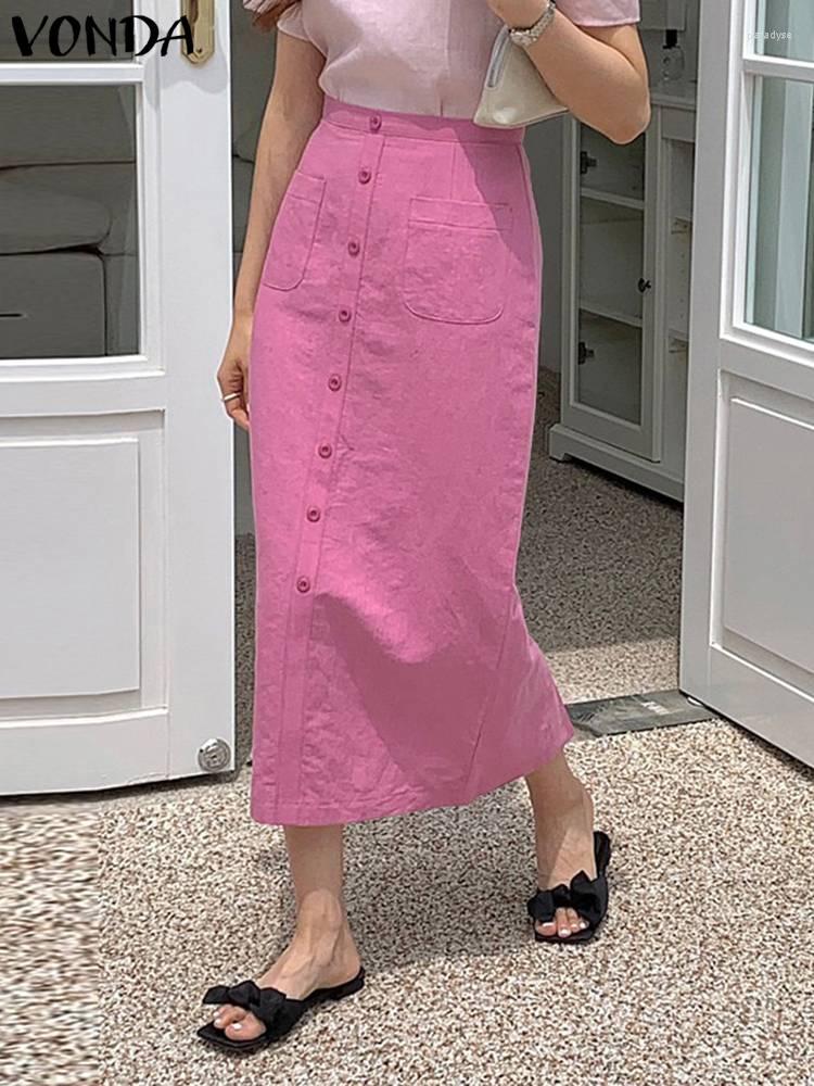 Skirts VONDA Women Long 2023 Summer Elegant Solid Color Buttons Casual Loose Pockets Fashion Streetwear Midi Bottom Femme, Black
Skirts VONDA Women Long 2023 Summer Elegant Solid Color Buttons Casual Loose Pockets Fashion Streetwear Midi Bottom Femme, Black
