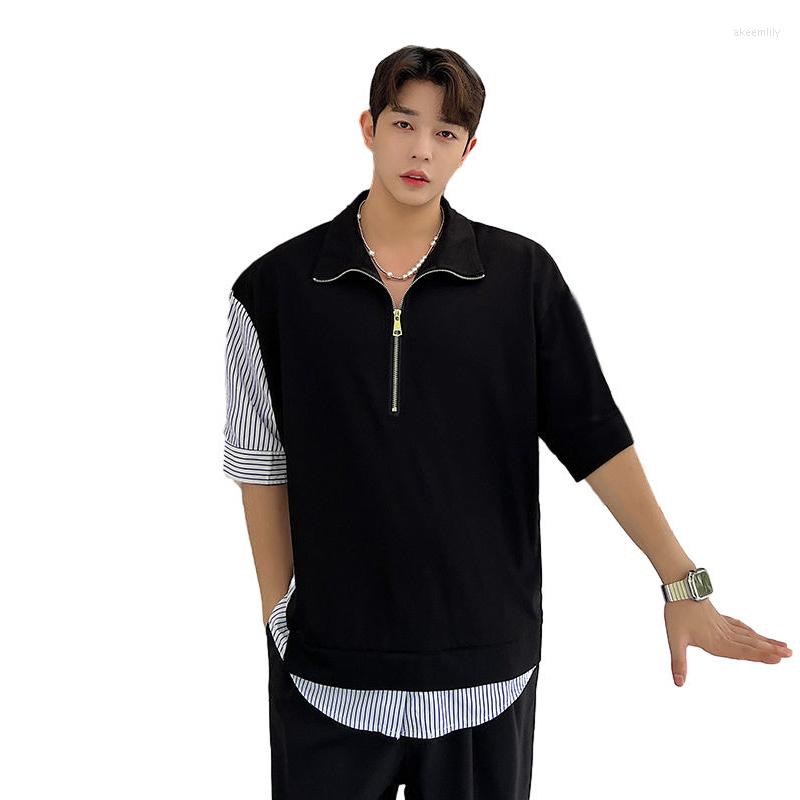 Men's T Shirts VERSMA Japanese Harajuku Fashion Fake Two Piece T-shirts Men Summer Personalized Plaid Stitch Zipper Tshirts Women Drop, H1626 black
Men's T Shirts VERSMA Japanese Harajuku Fashion Fake Two Piece T-shirts Men Summer Personalized Plaid Stitch Zipper Tshirts Women Drop, H1626 black