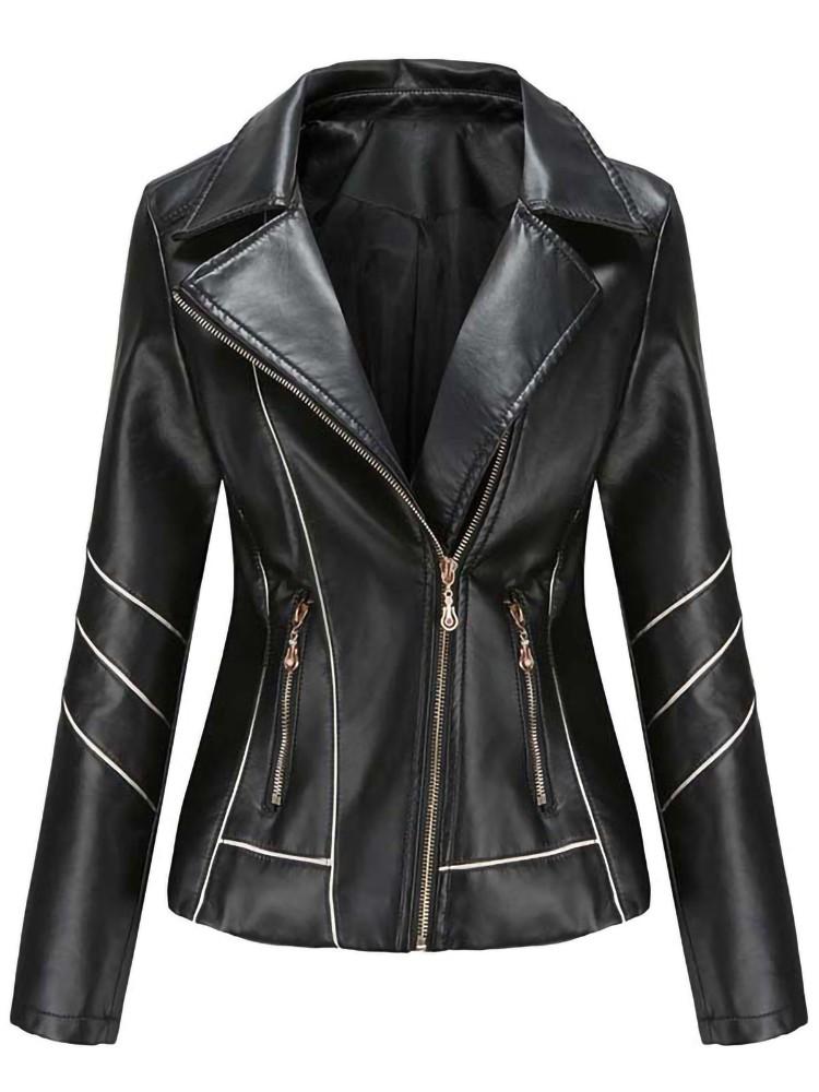 Jackets Autumn Winter Black Faux Leather Jackets Women Long Sleeve Plus Size Zipper Basic Coat Turndown Collar Motor Biker Jacket, Beige
Jackets Autumn Winter Black Faux Leather Jackets Women Long Sleeve Plus Size Zipper Basic Coat Turndown Collar Motor Biker Jacket, Beige