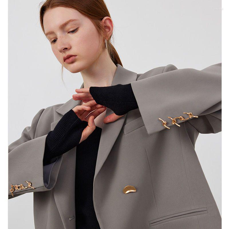 Women' Suits Folded Collar Small Suit Jacket For Women Autumn Design Sense Split Fashion Casual Commuting Outerwear Coat Female Top, Gray
Women' Suits Folded Collar Small Suit Jacket For Women Autumn Design Sense Split Fashion Casual Commuting Outerwear Coat Female Top, Gray