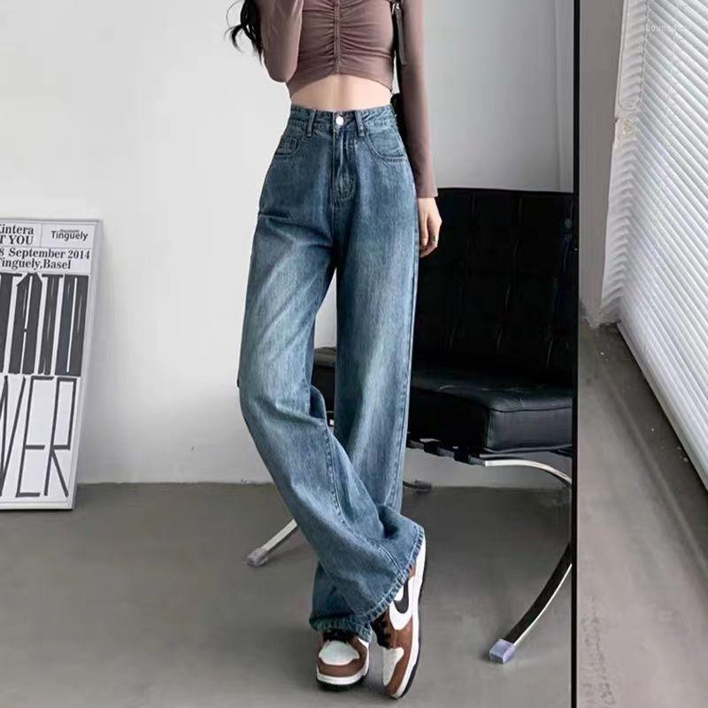 Women's Jeans Spring High Waist Women's Straight Casual Korean Famale Y2K Fashion Baggy Denim Loose Wide Leg Trousers Streetwear, Long
Women's Jeans Spring High Waist Women's Straight Casual Korean Famale Y2K Fashion Baggy Denim Loose Wide Leg Trousers Streetwear, Long
