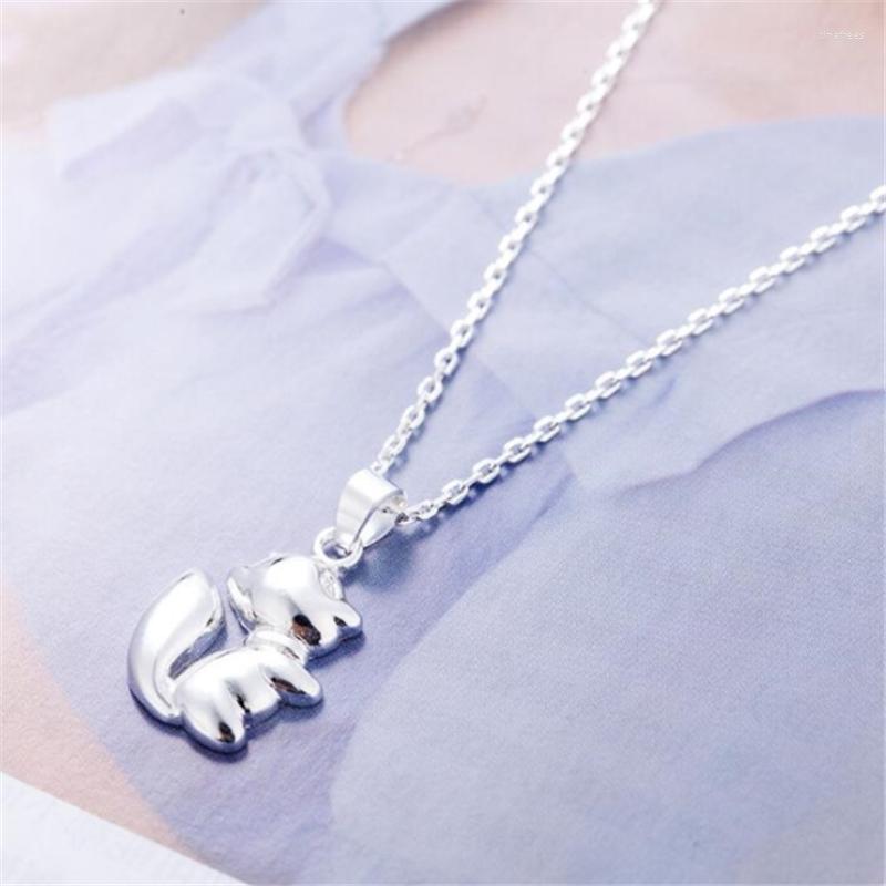 Chains Fashion Silver Plated Simple Glossy Squirrel Cute Animal Choker Pendants Necklaces For Women Gift Creative Jewelry Accessories
Chains Fashion Silver Plated Simple Glossy Squirrel Cute Animal Choker Pendants Necklaces For Women Gift Creative Jewelry Accessories