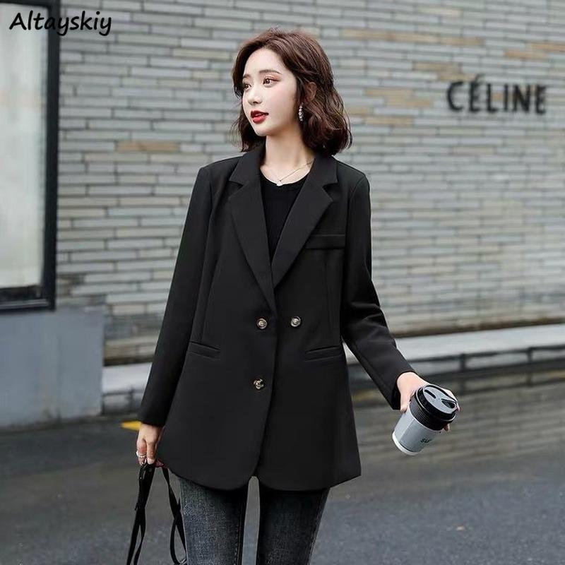 Pants Blazers Women British Preppy Style Allmatch Loose Leisure Chic Students Spring Outerwear Mujer Long Sleeve Solid Office Ladies, Brown
Pants Blazers Women British Preppy Style Allmatch Loose Leisure Chic Students Spring Outerwear Mujer Long Sleeve Solid Office Ladies, Brown