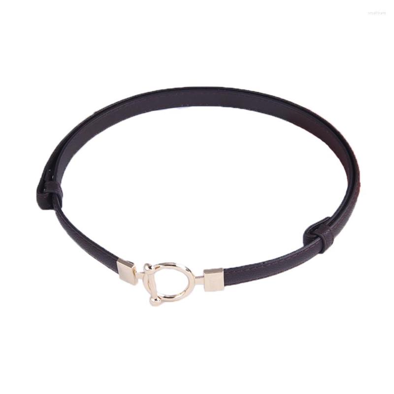 Belts Adjustable PU Leather For Womens Simple Round Alloy Buckle Dress Coat Sweater Thin Women Waist No Punching Lady Gift, Black
Belts Adjustable PU Leather For Womens Simple Round Alloy Buckle Dress Coat Sweater Thin Women Waist No Punching Lady Gift, Black