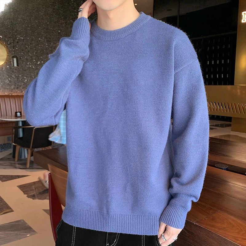 Men's Sweaters Soft Warm 2023 Autumn Winter Sweater O Neck Solid Casual Men Fashion Knit Pullovers Streetwear Mens Christmas 231118