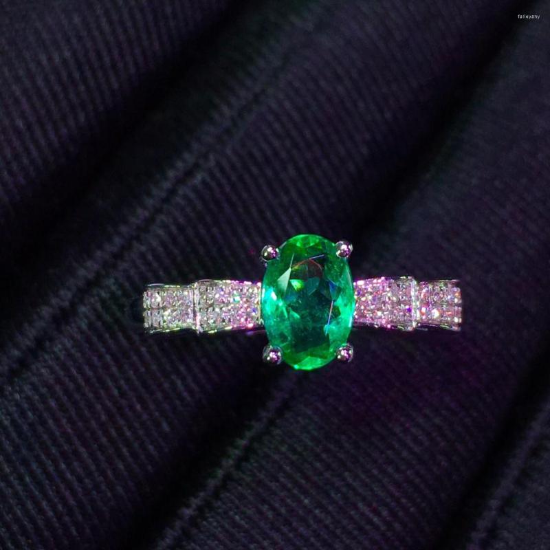 Cluster Rings E422 Emerald Ring Pure 18K Gold Jewelry Nature Green 0.7ct Gemstones Diamonds Female For Women Fine
Cluster Rings E422 Emerald Ring Pure 18K Gold Jewelry Nature Green 0.7ct Gemstones Diamonds Female For Women Fine