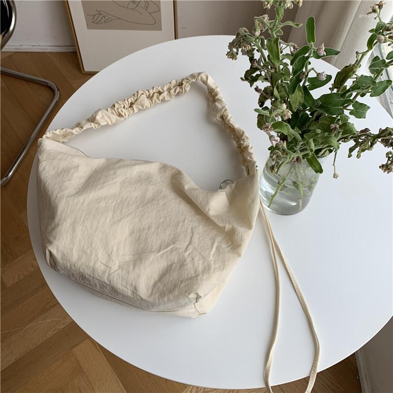 Shopping Bags Female High Capacity Shoulder Bag Nylon Large Dumpling Pleated Strap Handbags Ruched Trendy Purse With Zipper, Black
Shopping Bags Female High Capacity Shoulder Bag Nylon Large Dumpling Pleated Strap Handbags Ruched Trendy Purse With Zipper, Black