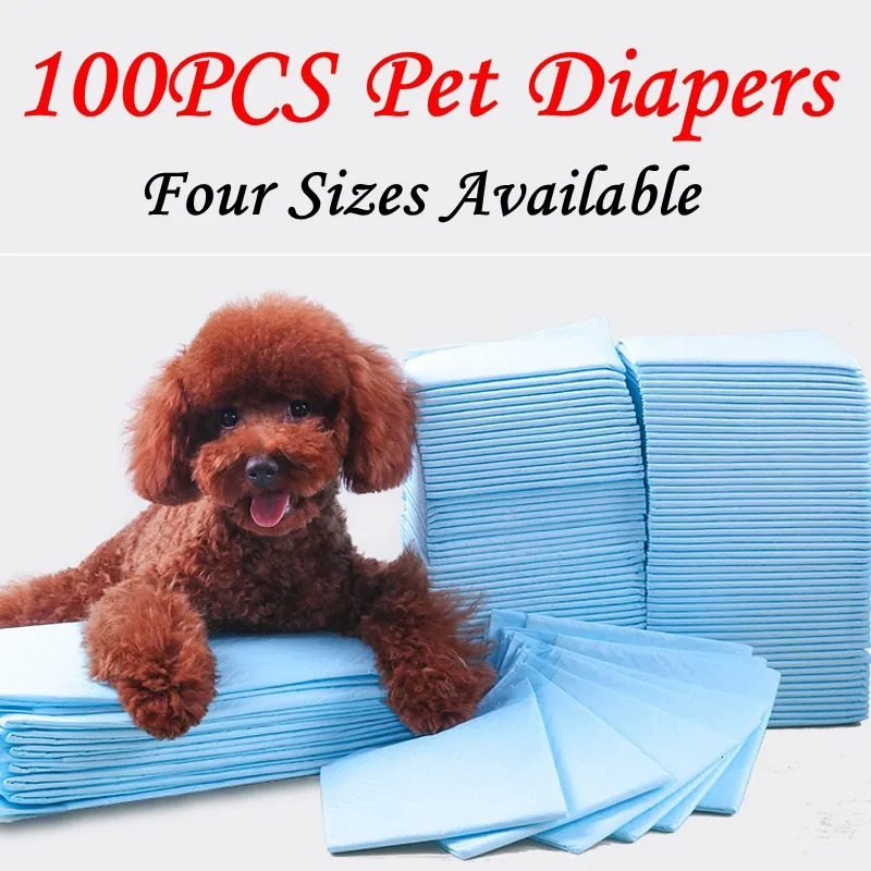Other Dog Supplies 100PCS Dog Training Pee Pads Pet Urine Pad Super Absorbent Disposable Healthy Nappy Mat Pet Diapers Quick-dry Surface Mat 230419
