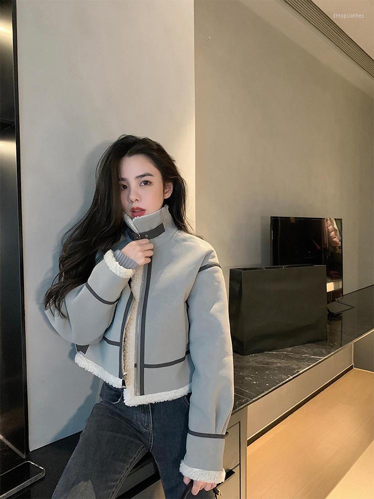 Women' Jackets 2023 Winter Short Thick Fleece Racing Women Korean Fashion Vintage Loose Women' Coats Casual Solid Warm Clothing, Grey
Women' Jackets 2023 Winter Short Thick Fleece Racing Women Korean Fashion Vintage Loose Women' Coats Casual Solid Warm Clothing, Grey