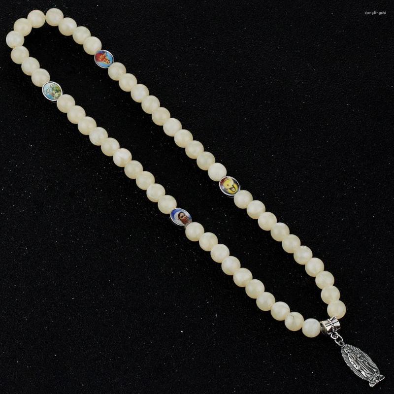 Strand Diyalo Religious Our Lady Of Guadalupe Virgin Mary Charms Beige Beaded Chain Hands Holding Prayer Rosary Maria Bracelet Jewelry
Strand Diyalo Religious Our Lady Of Guadalupe Virgin Mary Charms Beige Beaded Chain Hands Holding Prayer Rosary Maria Bracelet Jewelry