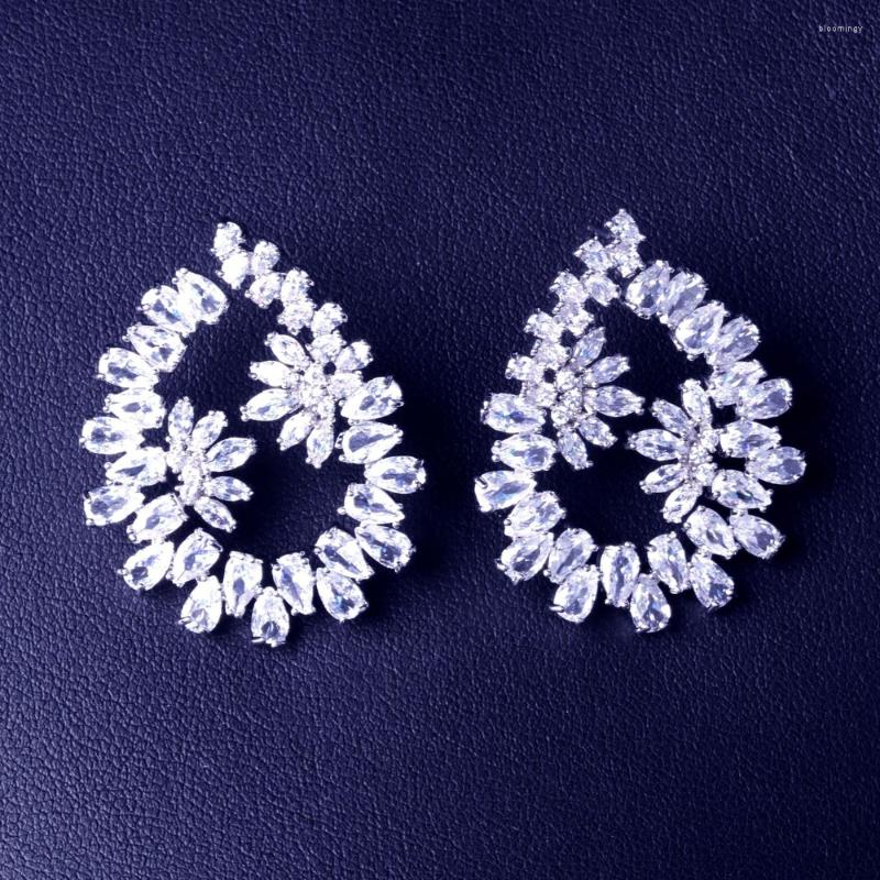 Stud Earrings Luxury Big Flower Unique Store Zircon Round For Women Pendientes Brides Wedding Jewelry Accessories
Stud Earrings Luxury Big Flower Unique Store Zircon Round For Women Pendientes Brides Wedding Jewelry Accessories