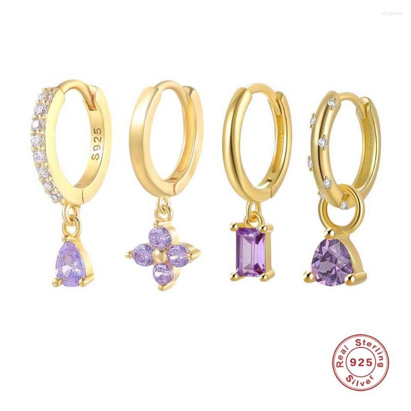 Hoop Earrings Aide 925 Sterling Silver Elegant Purple CZ Zircon Flower Charm For Women Gift Luxurious 18K Gold Plated Huggie
Hoop Earrings Aide 925 Sterling Silver Elegant Purple CZ Zircon Flower Charm For Women Gift Luxurious 18K Gold Plated Huggie