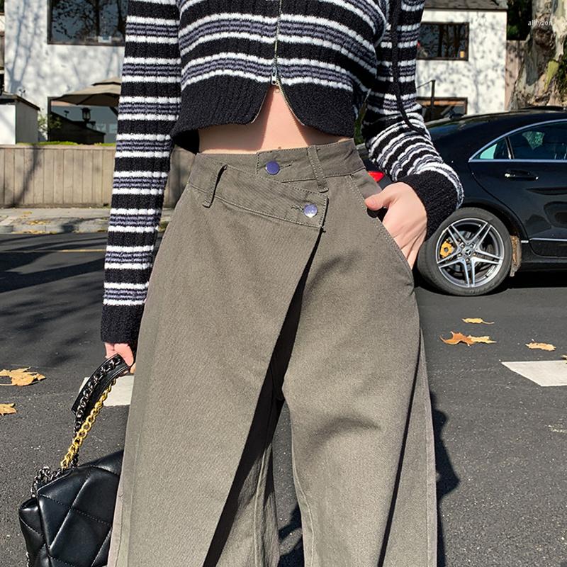 Women's Jeans 2023 Fashion Solid Vintage Women High Waisted For Chic Streetwear Asymmetrical Straight Full Length Pants
Women's Jeans 2023 Fashion Solid Vintage Women High Waisted For Chic Streetwear Asymmetrical Straight Full Length Pants