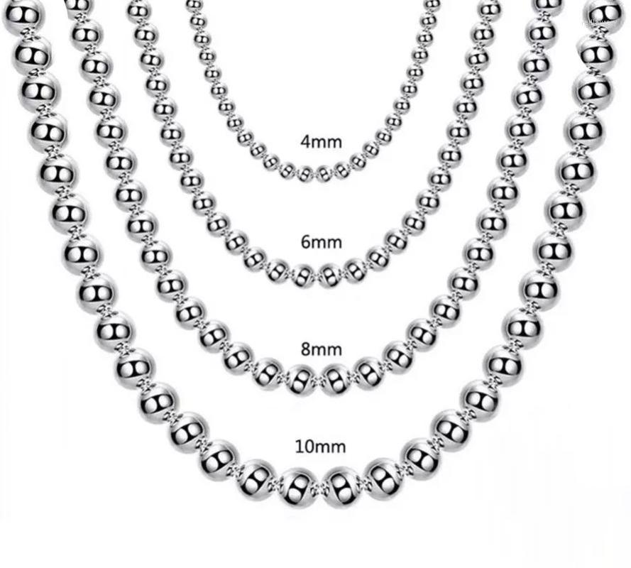 Chains NUMBOWAN 925 Sterling Silver 4MM/6MM/8MM/10MM Smooth Beads Ball Chain Necklace For Women Men Fashion Jewelry
Chains NUMBOWAN 925 Sterling Silver 4MM/6MM/8MM/10MM Smooth Beads Ball Chain Necklace For Women Men Fashion Jewelry