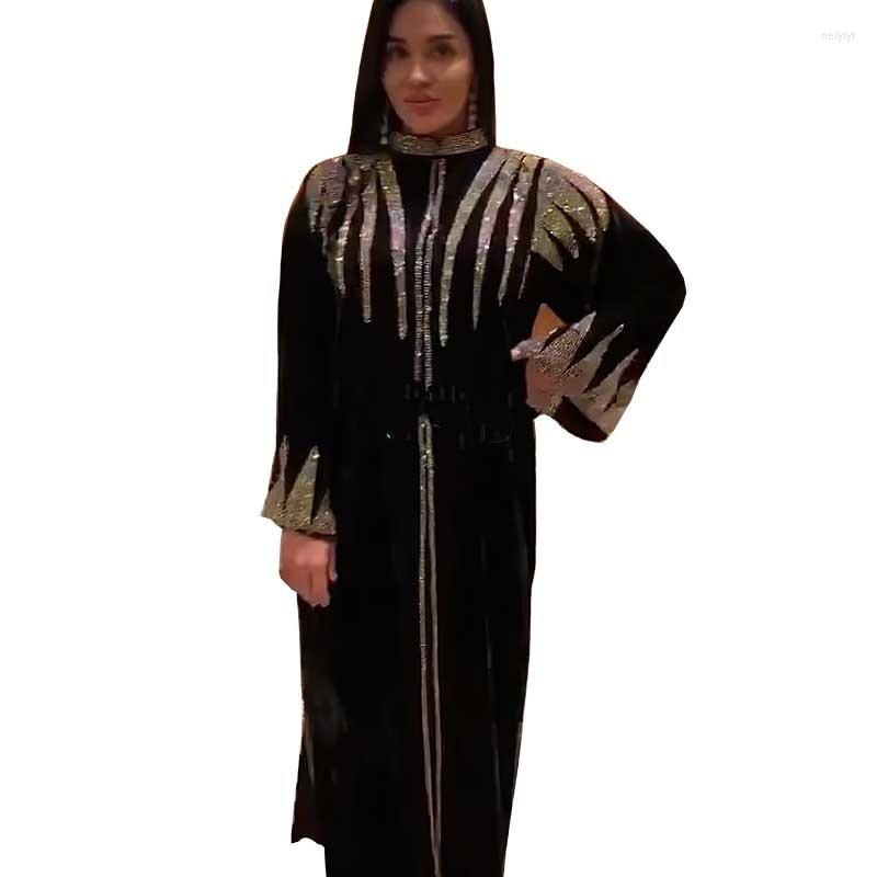 Ethnic Clothing Abaya Women Loose Muslim Long Sleeved Gown Korean Velvet Heavy Industry Drilling Dress Islam African Dresses Female
Ethnic Clothing Abaya Women Loose Muslim Long Sleeved Gown Korean Velvet Heavy Industry Drilling Dress Islam African Dresses Female