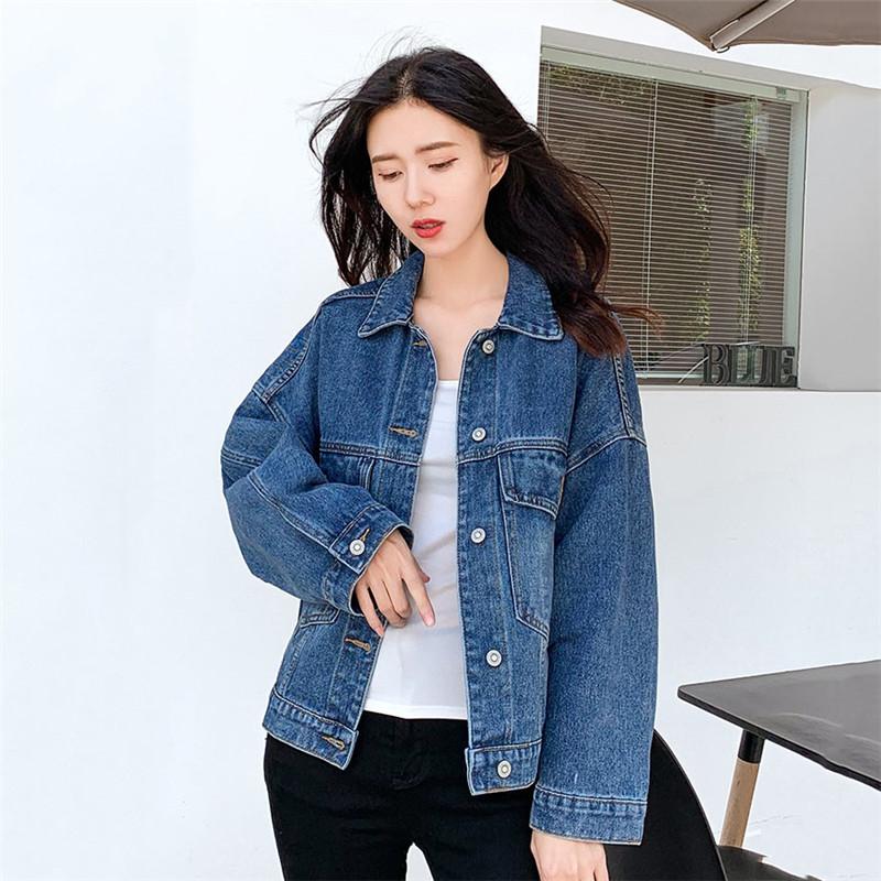 Women' Jackets 2023 Spring Denim Jacket Female Fashion Single-breasted Korean Casual Coat Lapel Wild Loose Version Short Outerwear, Blue
Women' Jackets 2023 Spring Denim Jacket Female Fashion Single-breasted Korean Casual Coat Lapel Wild Loose Version Short Outerwear, Blue