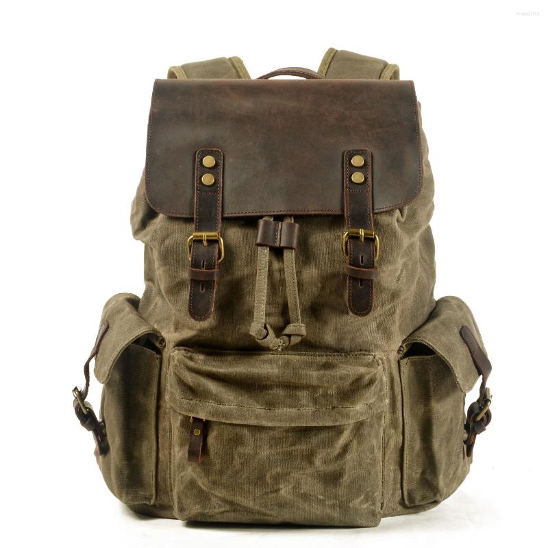Backpack VZVA Vintage Canvas Patchwork Leather Mountaineering Laptop Large Capacity Waterproof Travel, Picture shown
Backpack VZVA Vintage Canvas Patchwork Leather Mountaineering Laptop Large Capacity Waterproof Travel, Picture shown