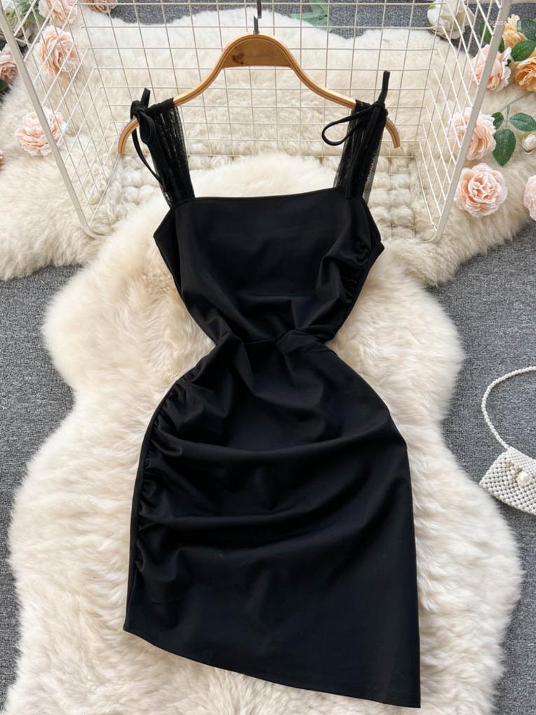Casual Dresses Foamlina Summer Women Black Dress Sexy Spaghetti Strap Square Collar Sleeveless Mesh Patchwork Hollow Out Irregular Mini
Casual Dresses Foamlina Summer Women Black Dress Sexy Spaghetti Strap Square Collar Sleeveless Mesh Patchwork Hollow Out Irregular Mini