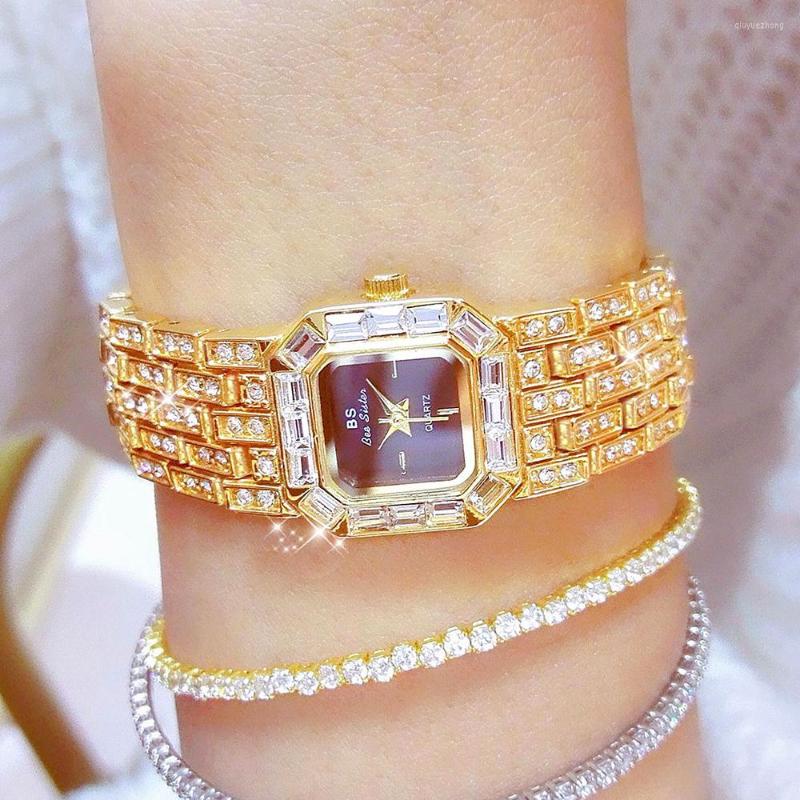 Wristwatches Women Watch Rhinestone Bracelet Wrist Watches For Gold Quartz Clock Fashion Dress Diamond Female
Wristwatches Women Watch Rhinestone Bracelet Wrist Watches For Gold Quartz Clock Fashion Dress Diamond Female