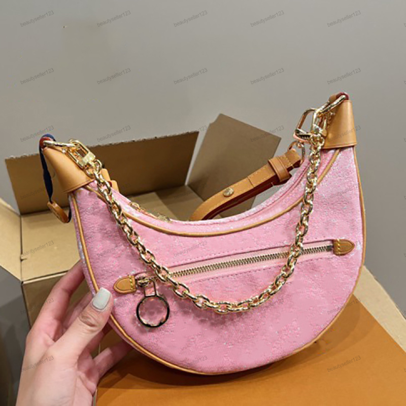 One Shoulder Bags Women's Handbag Vintage Metal Chain Underarm Bag Crossbody Bag Half Moon Purse Pink Denim LOOP Round Tote Shoulder Bags, Brown
One Shoulder Bags Women's Handbag Vintage Metal Chain Underarm Bag Crossbody Bag Half Moon Purse Pink Denim LOOP Round Tote Shoulder Bags, Brown