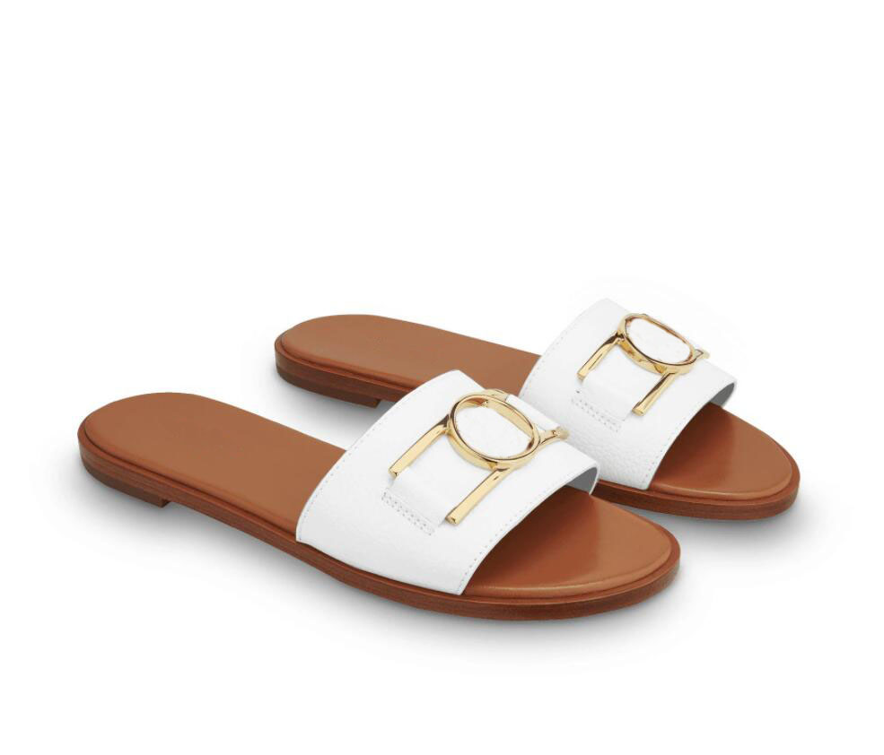 Women's sandal slide slipper shoes Mule With Lock it flat sandals Brown Black white leather flats rubber sole outdoor walking summer sandals with box designer Box 35-42, 15
Women's sandal slide slipper shoes Mule With Lock it flat sandals Brown Black white leather flats rubber sole outdoor walking summer sandals with box designer Box 35-42, 15
