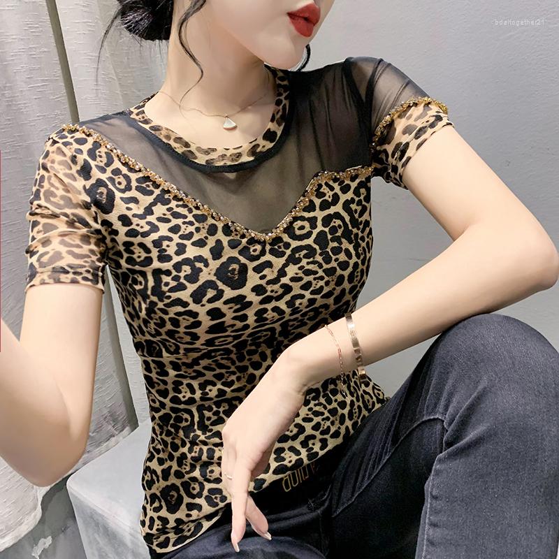 Women's T Shirts Arrilva 2023 Summer Short Sleeved Women's T-Shirt Fashion Sexy O-Neck Patchwork Leopard Mesh Tops Diamond Camisetas, Khaki
Women's T Shirts Arrilva 2023 Summer Short Sleeved Women's T-Shirt Fashion Sexy O-Neck Patchwork Leopard Mesh Tops Diamond Camisetas, Khaki