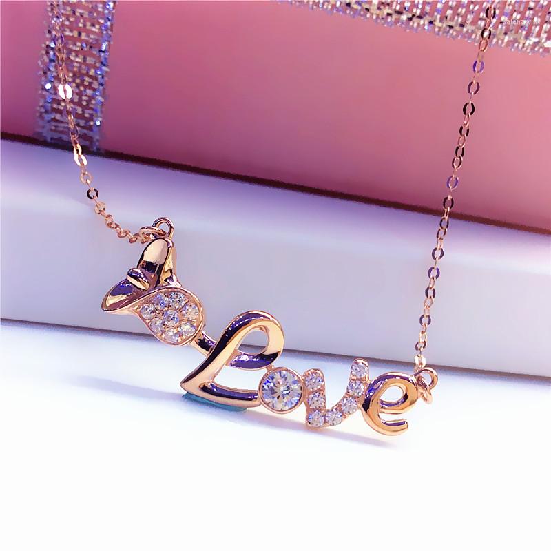 Chains Couple LOVE Letter Necklace 585 Purple Gold Plated 14K Rose Romantic Crystal Design Ladies Wedding Jewelry For Gift
Chains Couple LOVE Letter Necklace 585 Purple Gold Plated 14K Rose Romantic Crystal Design Ladies Wedding Jewelry For Gift