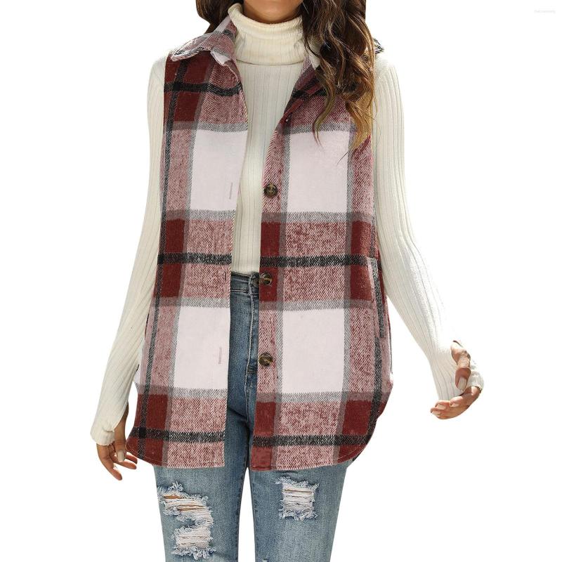 Women' Jackets Down Jacket Women Flannel Plaid Sleeveless Shirts Autumn Winter Style Regular T Button Up Casual, Green
Women' Jackets Down Jacket Women Flannel Plaid Sleeveless Shirts Autumn Winter Style Regular T Button Up Casual, Green