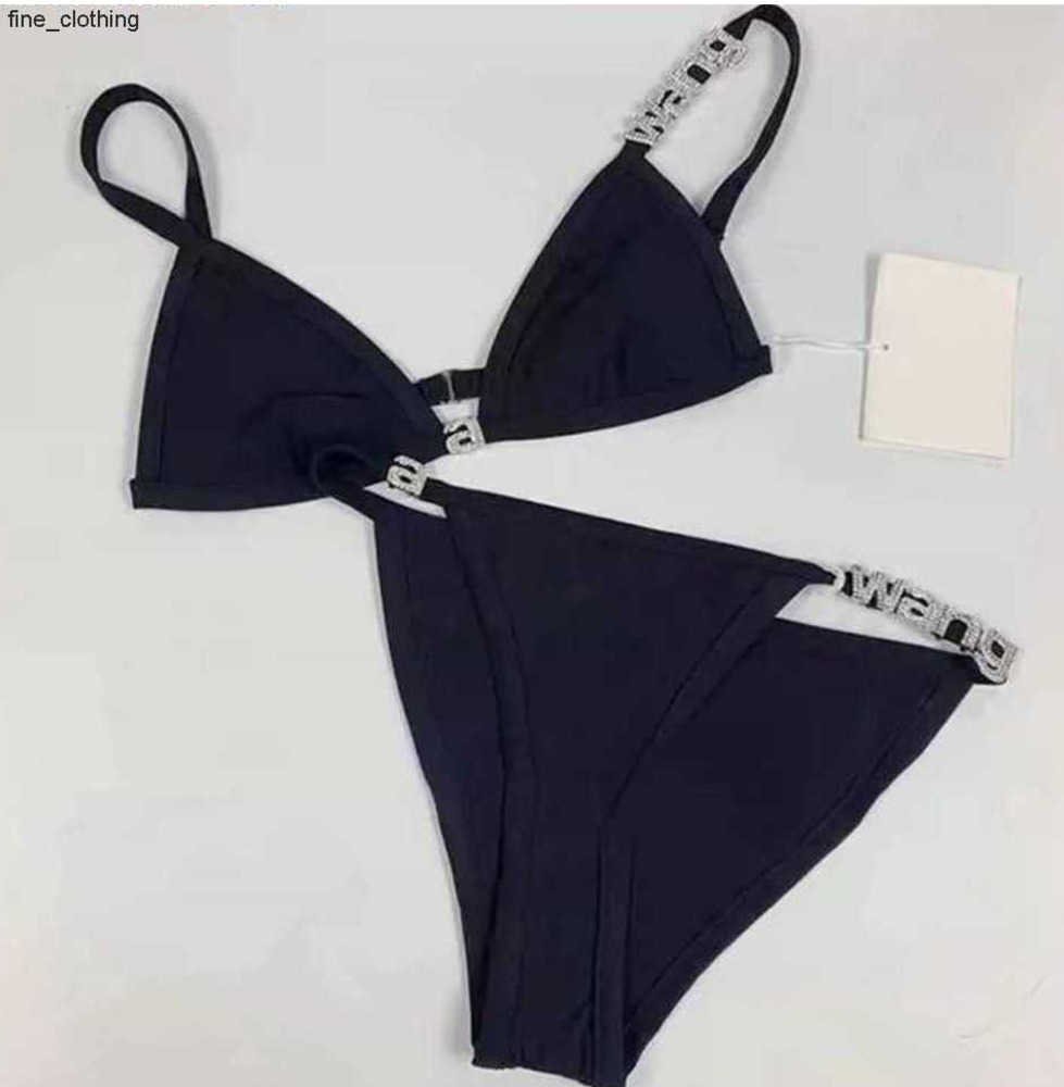 Fashion classic wonmen designer Aw dawangjia 23ess spring and summer new crystal letter decorative wang bikini rimless underwear swimsuit set, Black
Fashion classic wonmen designer Aw dawangjia 23ess spring and summer new crystal letter decorative wang bikini rimless underwear swimsuit set, Black