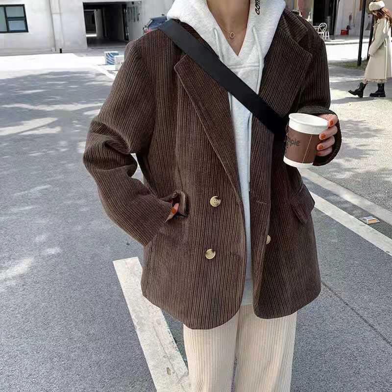 Pants Lucyever Pink Corduroy Blazer Women Casual Loose Double Breasted Women's Jackets 2021 Autumn Winter Vintage Coats Top Female
Pants Lucyever Pink Corduroy Blazer Women Casual Loose Double Breasted Women's Jackets 2021 Autumn Winter Vintage Coats Top Female