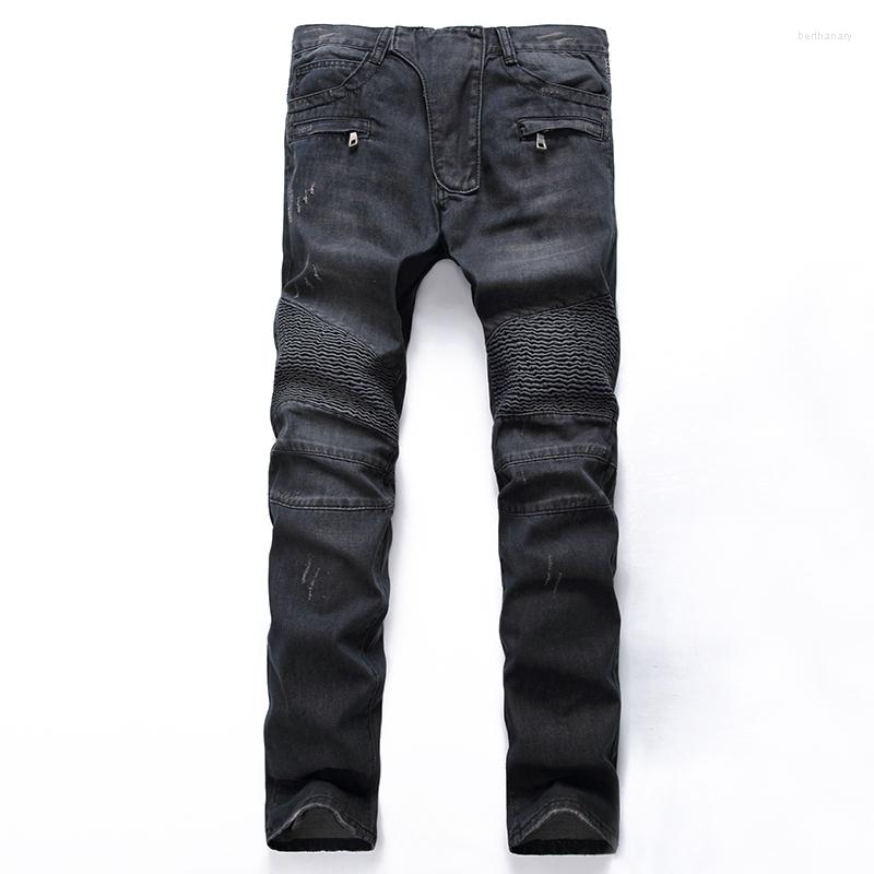 Men's Jeans Brands Men Plus Size 28-42 Retro Motorcycle Long Pleated Denim Pants High Street Zipper Quality Brand For Male, 1711blue
Men's Jeans Brands Men Plus Size 28-42 Retro Motorcycle Long Pleated Denim Pants High Street Zipper Quality Brand For Male, 1711blue