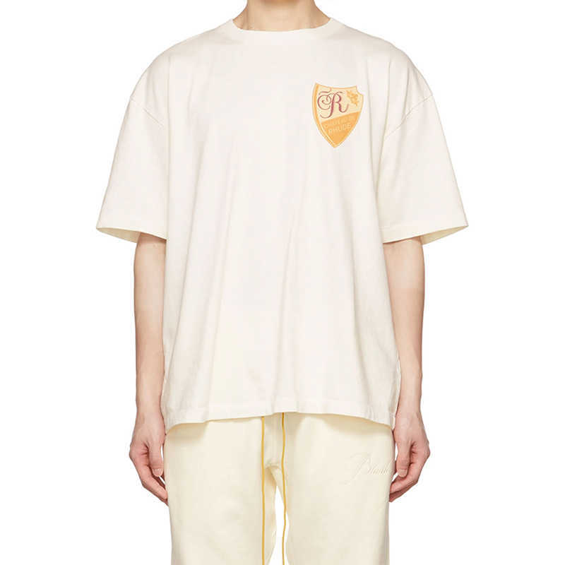 Designer Fashion Clothing Tees Hip hop TShirts Rhude New Yellow Badge Summer Loose Couple Half Sleeve Pure Cotton Men's Short Sleeve T-shirt Trend Loose Streetwear, White
Designer Fashion Clothing Tees Hip hop TShirts Rhude New Yellow Badge Summer Loose Couple Half Sleeve Pure Cotton Men's Short Sleeve T-shirt Trend Loose Streetwear, White