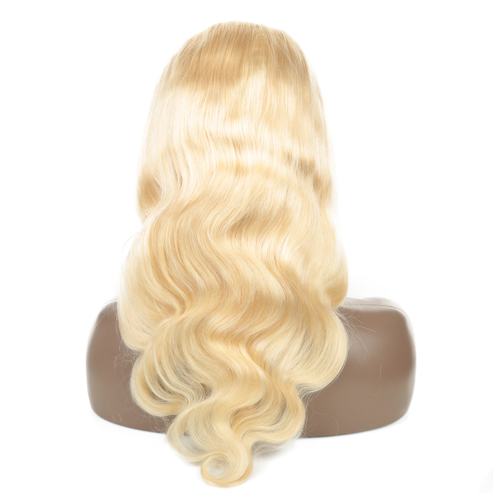 13X4 Lace Front Wig 613# Blonde Color Brazilian 100% Human Hair 4X4 Lace Closure Wigs Free Part Body Wave 150% Density 30inch 32inch 34inch