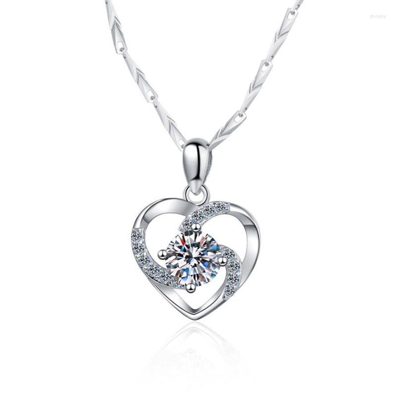Chains ZFSILVER Fashion Trendy Classic S925 Silver Moissanite Heart Forever Necklaces For Women Accessories Charms Wedding Jewelry Gift
Chains ZFSILVER Fashion Trendy Classic S925 Silver Moissanite Heart Forever Necklaces For Women Accessories Charms Wedding Jewelry Gift