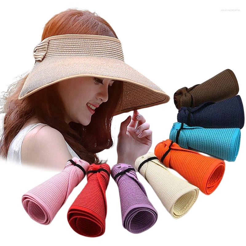 Wide Brim Hats Women Summer Straw Visor Caps Foldable Sun Hat Ladies Outdoor Traveling Hiking Anti-uv Empty Top Bow Beach, Rose red
Wide Brim Hats Women Summer Straw Visor Caps Foldable Sun Hat Ladies Outdoor Traveling Hiking Anti-uv Empty Top Bow Beach, Rose red