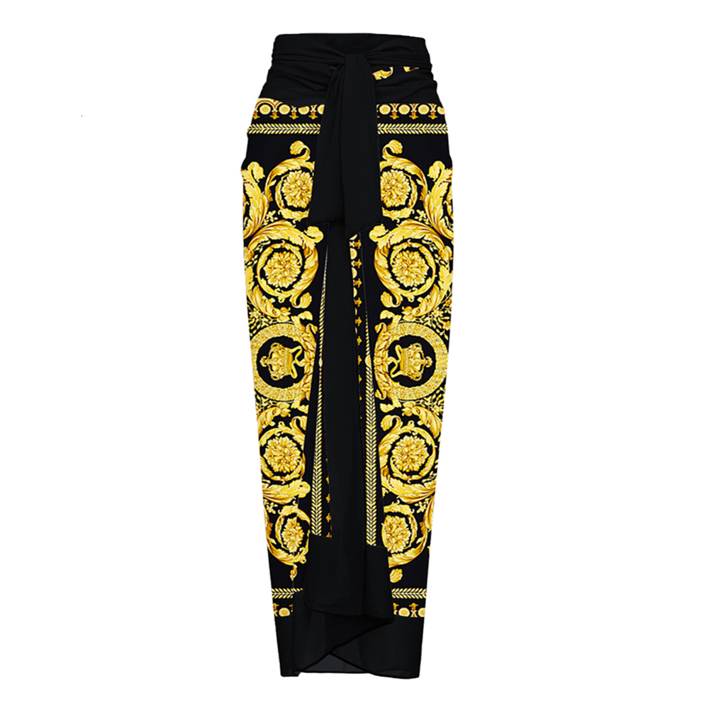 Suits Gold Double-sided Printed Bikini Strap Sexy Waist Swimsuit Independent Cover-up Strap Fashion Beachwear Pre-sale 230419