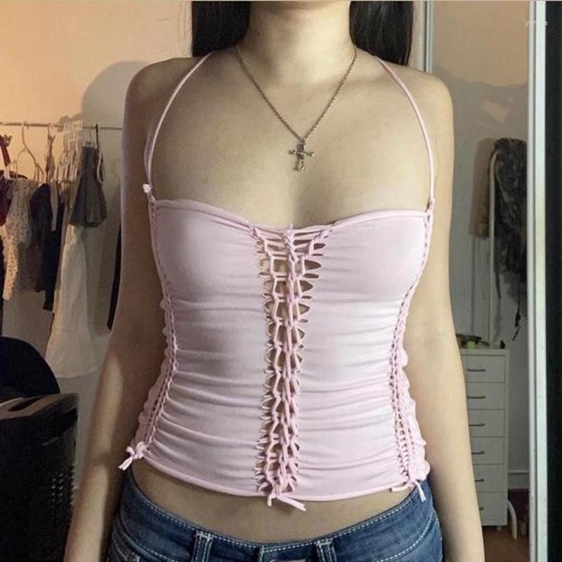 Women' Tanks Sexy Hollow Out Weave Crop Tops Summer Slim Fit Spaghetti Strap Camisole Top Women Vintage Backless Tie Up Mini Vest Y2K, Black
Women' Tanks Sexy Hollow Out Weave Crop Tops Summer Slim Fit Spaghetti Strap Camisole Top Women Vintage Backless Tie Up Mini Vest Y2K, Black