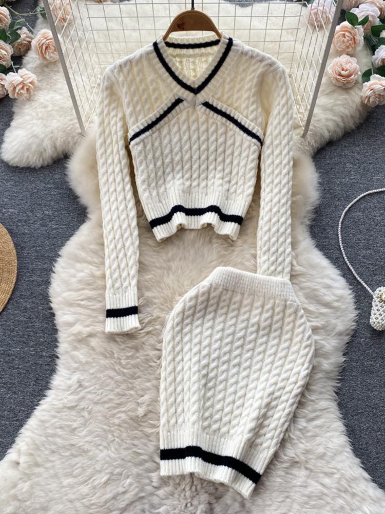 Dress Autumn Fashion Casual Knitted Two Piece Set Women Long Sleeve Sweater Pullover Crop Tops And Bodycon Skirt Suits 2 Piece Sets, Gray
Dress Autumn Fashion Casual Knitted Two Piece Set Women Long Sleeve Sweater Pullover Crop Tops And Bodycon Skirt Suits 2 Piece Sets, Gray