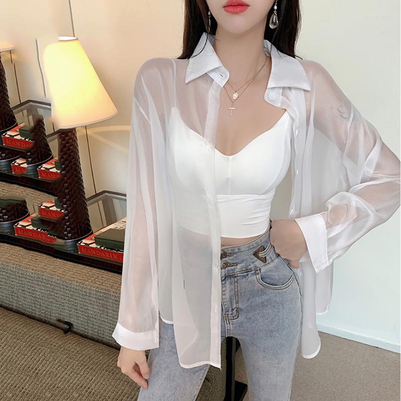 Women's Blouses White Sun Protection Clothing Women's Summer 2023 Thin Chiffon Shirt With Split Straps Cardigan Y2K Female Long Sleeve
Women's Blouses White Sun Protection Clothing Women's Summer 2023 Thin Chiffon Shirt With Split Straps Cardigan Y2K Female Long Sleeve