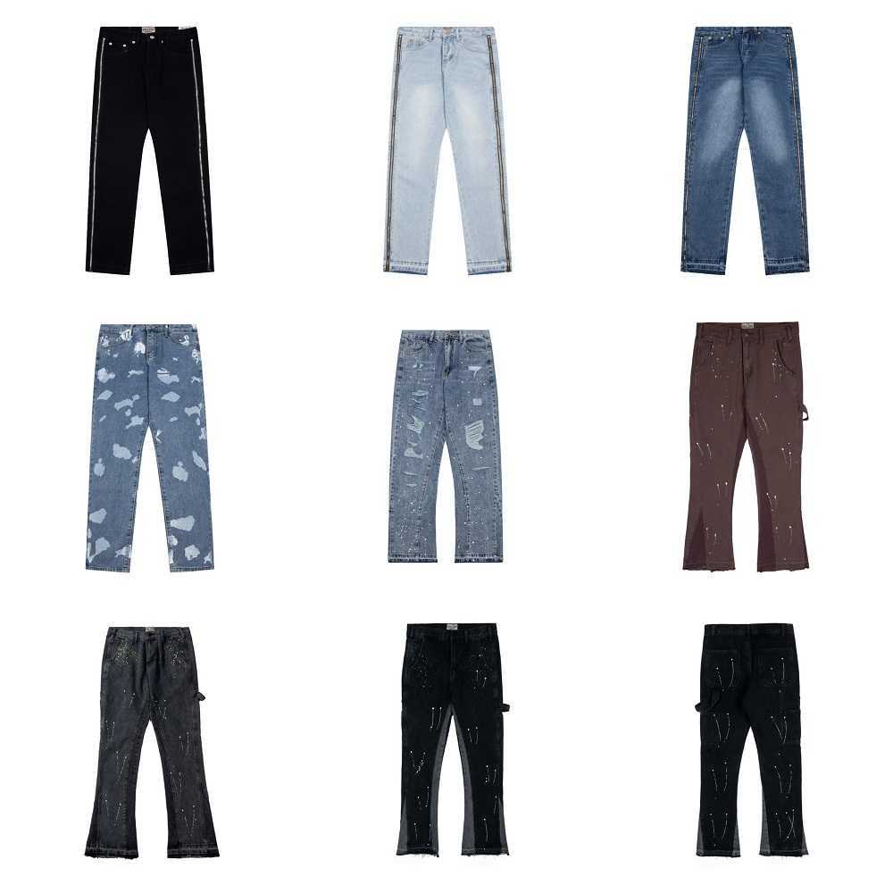 Designer Clothing Denim Pants Galleryes Depts Vintage Splashed Ink Trendy High Street Vibe Flared Wide Leg Denim Pants Fog Style Men Distressed Ripped Hip hop
Designer Clothing Denim Pants Galleryes Depts Vintage Splashed Ink Trendy High Street Vibe Flared Wide Leg Denim Pants Fog Style Men Distressed Ripped Hip hop