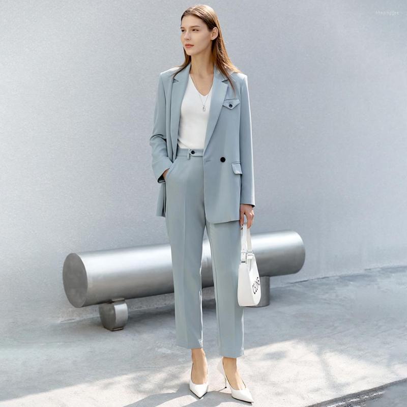 Women's Two Piece Pants 2023 Minimalism Spring Blazer Women Suit Jacket Casual High Waist Loose Nine-Pants Office Lady Blazers With Belt, Ws24-pants-blue
Women's Two Piece Pants 2023 Minimalism Spring Blazer Women Suit Jacket Casual High Waist Loose Nine-Pants Office Lady Blazers With Belt, Ws24-pants-blue